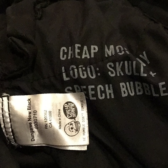 ASOS Cheap Monday High Rise Black Skinny Overalls - Picture 11 of 11